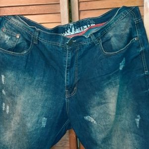 ENCRYTED distressed Denim Shorts Sz 44